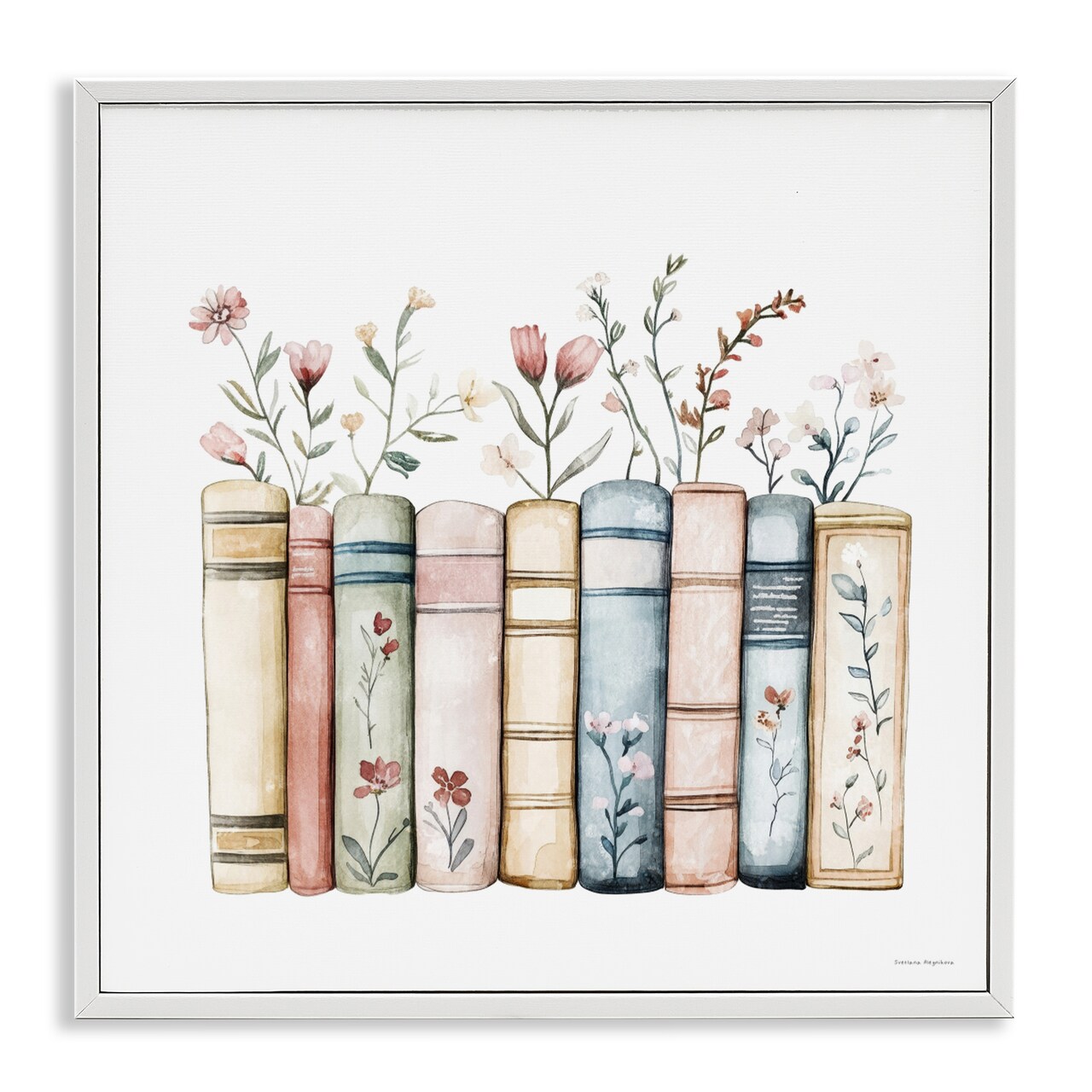 Stupell Industries Words That Blossom Framed Giclee, design by Svetlana Aleynikova